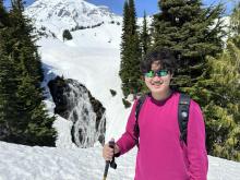 Robin at Mount Rainier, Washington